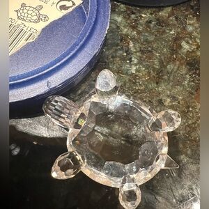 Swarovski Crystal Turtle Figurine L New